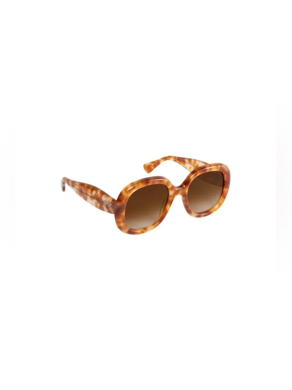 KREWE Tortoise Round Sunglasses with Gradient Brown Lenses PR10-1003
